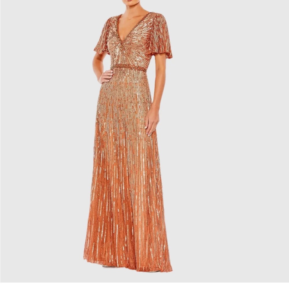 Gorgeous Mac Duggal Sequined Gown Size 16